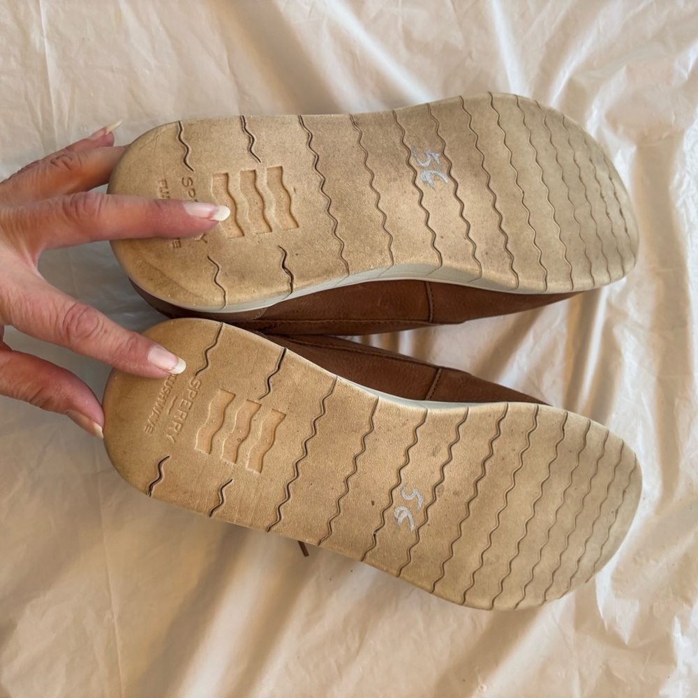 SPERRY Coastal plushwave slip on shoe brown nubuck SZ 8.5 Worn once - Picture 11 of 14